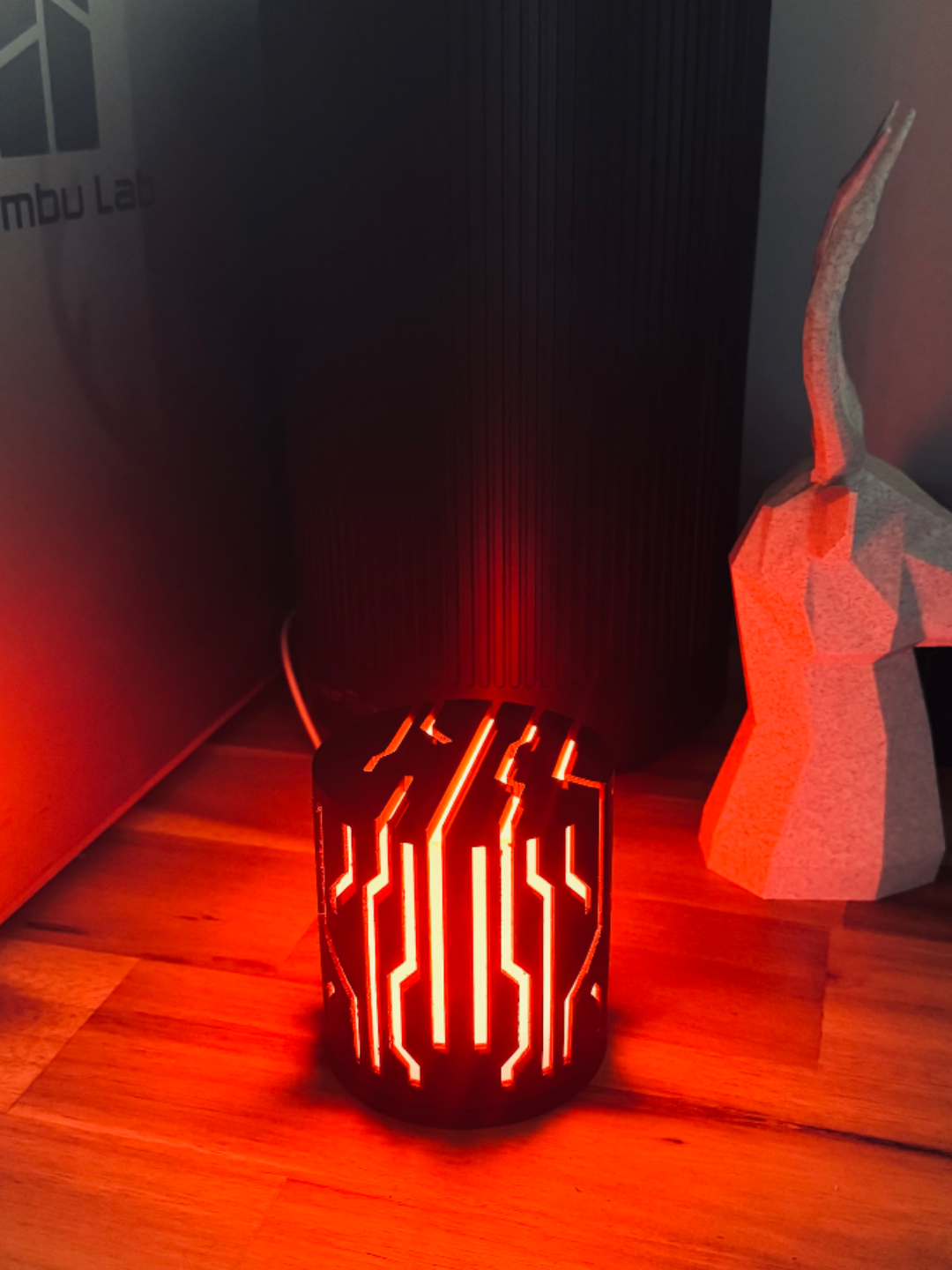 Customizable 3D Printed cylinder Lamp