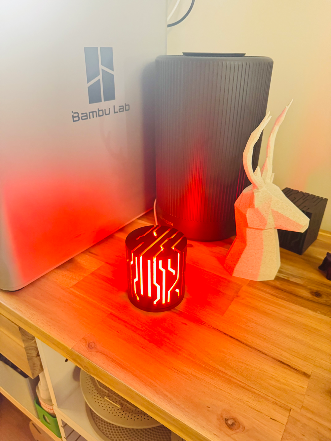 Customizable 3D Printed cylinder Lamp